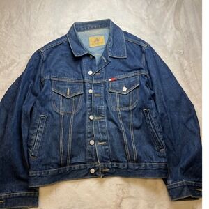 Lee Cooper Denim Trucker Jacket Mens XL Blue Excellent Four Pocket Workwear